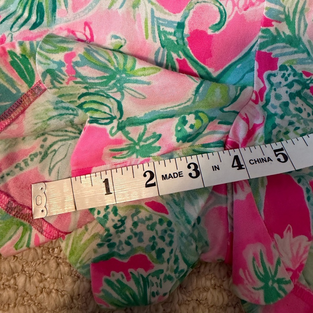 Lilly Pulitzer Dahlia Pink and Green Floral Shorts - Picture 9 of 11